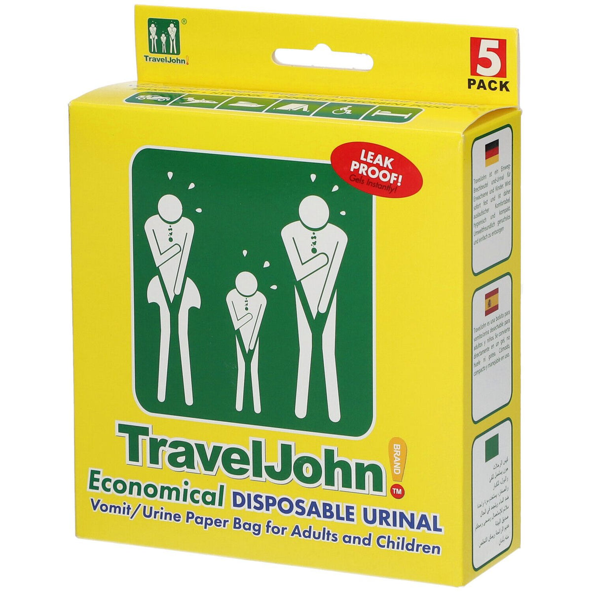 TravelJohn! sachets (800 ml)