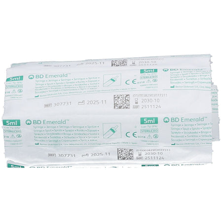 BD Emerald seringue jetable 5 ml sans aiguille (10 pièces)