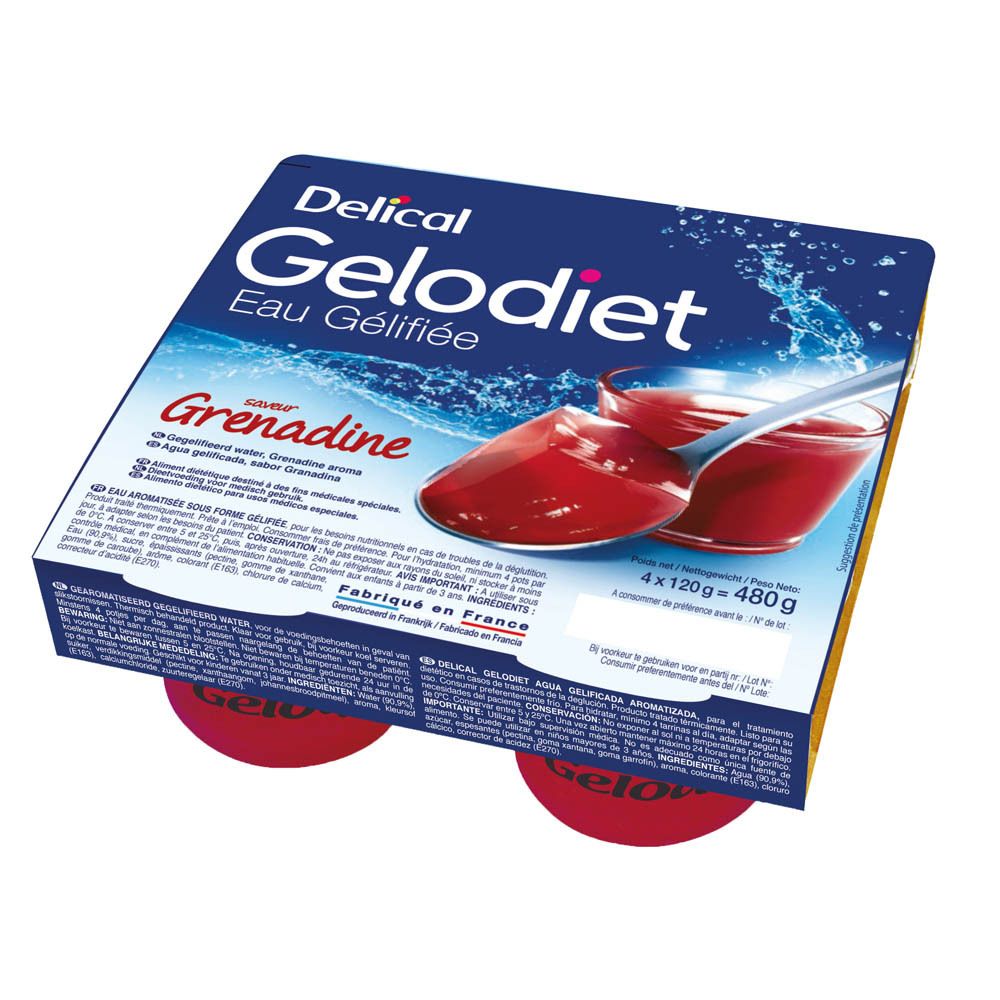 Gelodiet Eau Gélifiée Grenadine