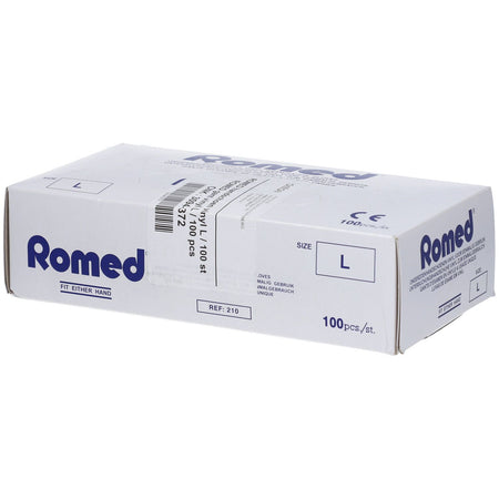 Romed gants d'examen en vinyle taille L