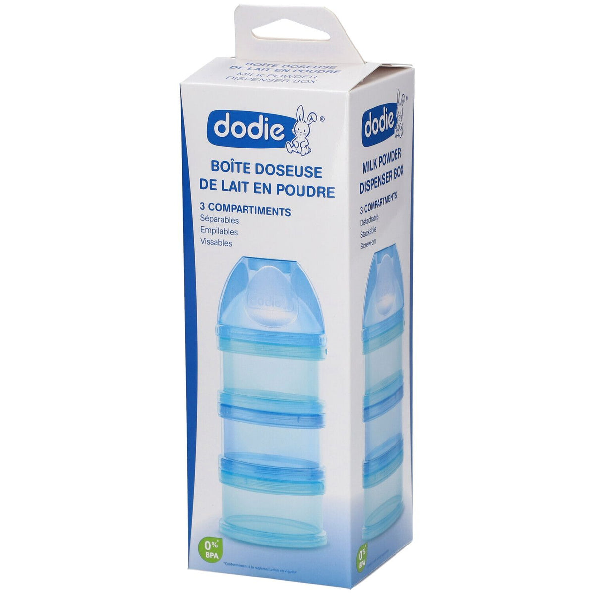 dodie® Portionneur de lait en poudre, bleu