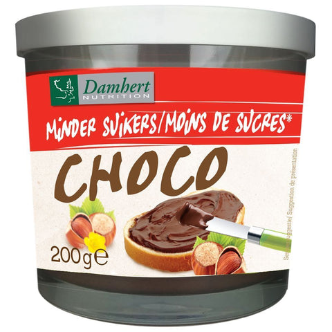 Damhert Moins de Sucres Pâte Chocolat Noisette avec Maltitol — 200 g