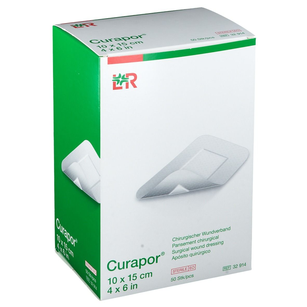 Curapor® Pansement chirurgical, stérile 15 cm x 10 cm
