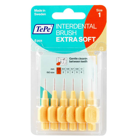 TePe Interdentalbürsten Extra weich Orange 0,45 mm (6 Stück)