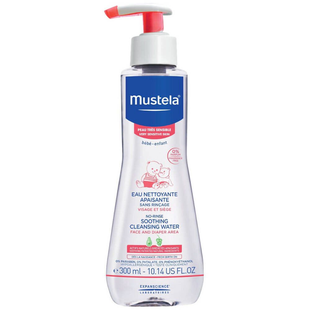 Mustela Eau Nettoyante Apaisante Sans Rinçage - Peau Très Sensible (300 ml)