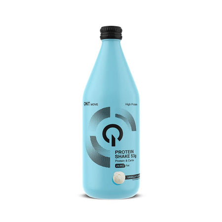 QNT Protein Shake (53 g de protéines) bouteille en verre vanille (500 ml)