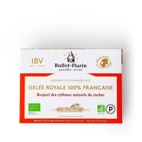 Ballot-Flurin Santé Dynamized Preparation 100% French Organic Royal Jelly 10 ampoules