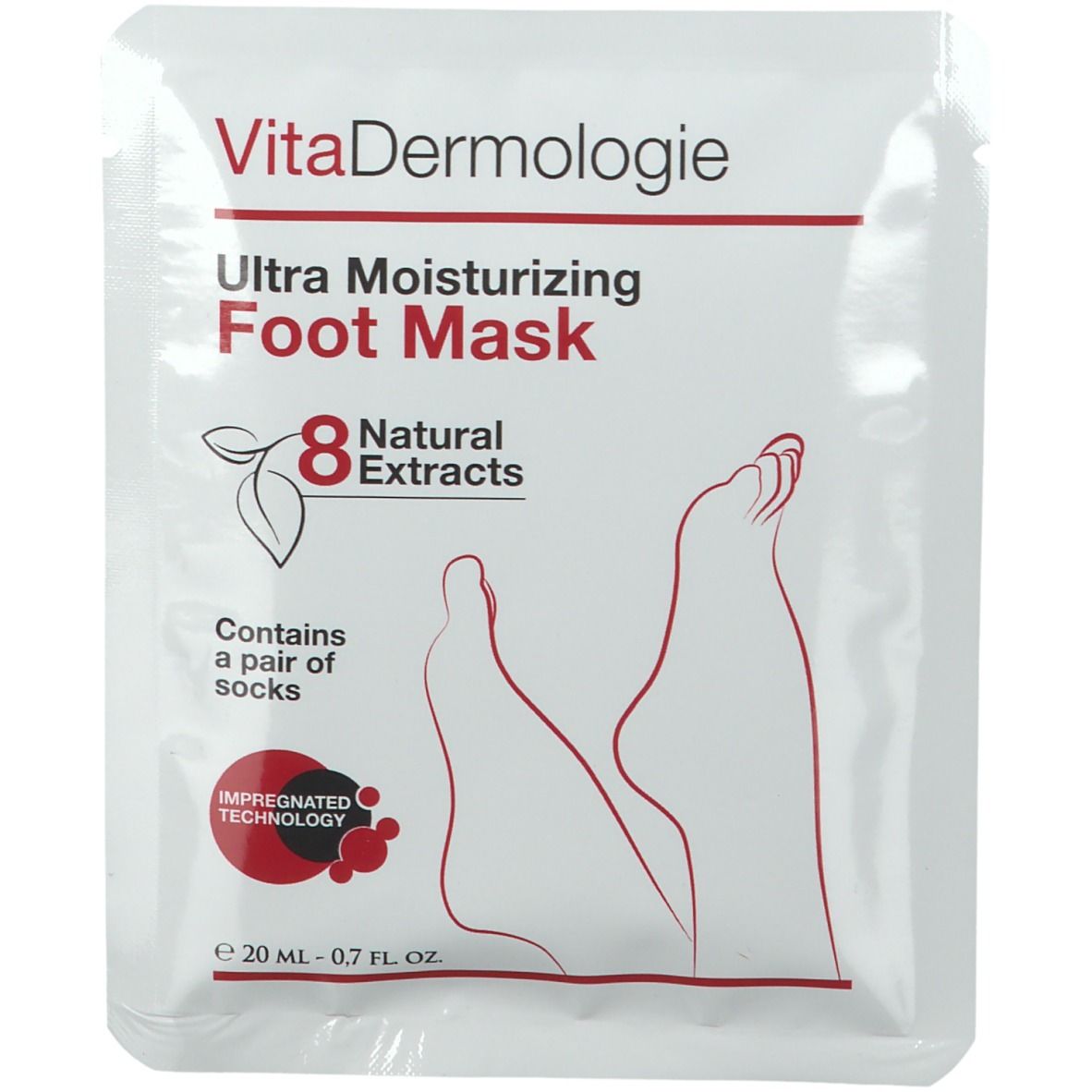 VitaDermologie masque pour les pieds (1 pièce)
