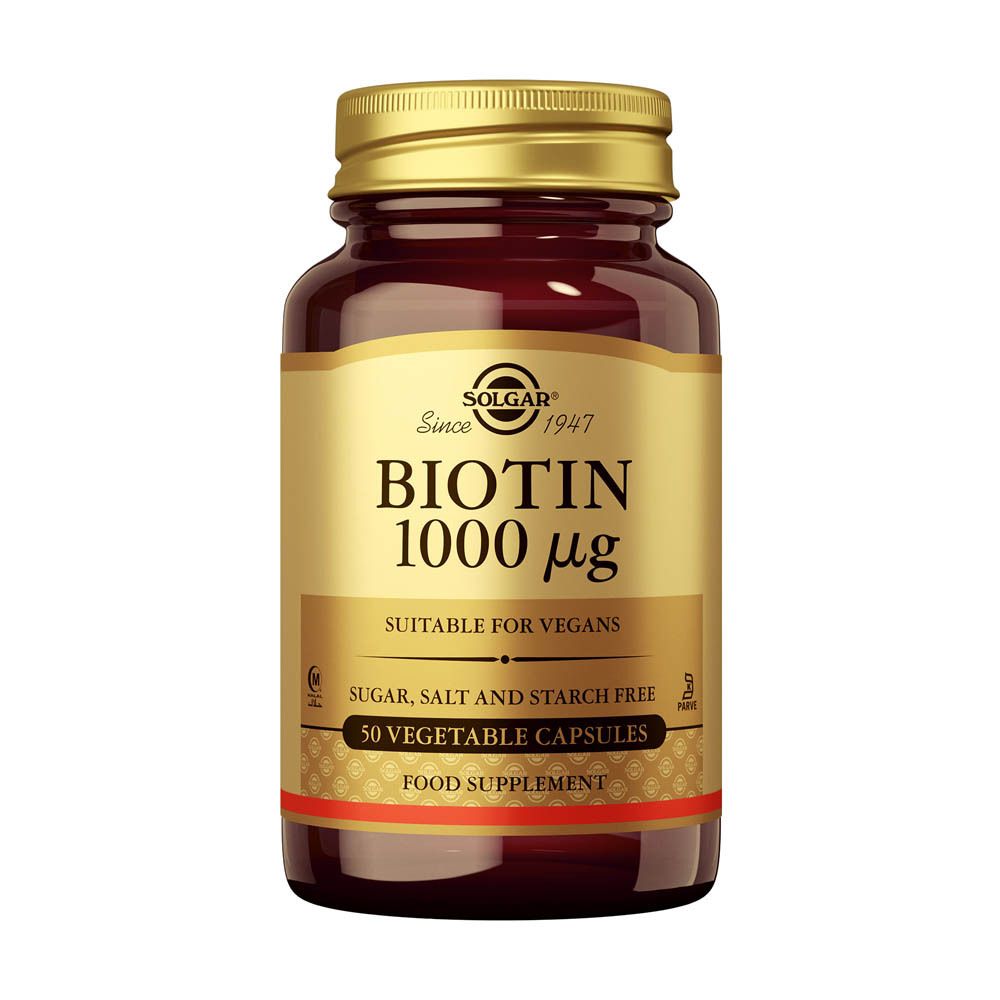 Solgar Vitamine B8 - Biotine - Beauté Peau, Cheveux, Ongles (50 gélules végétales)