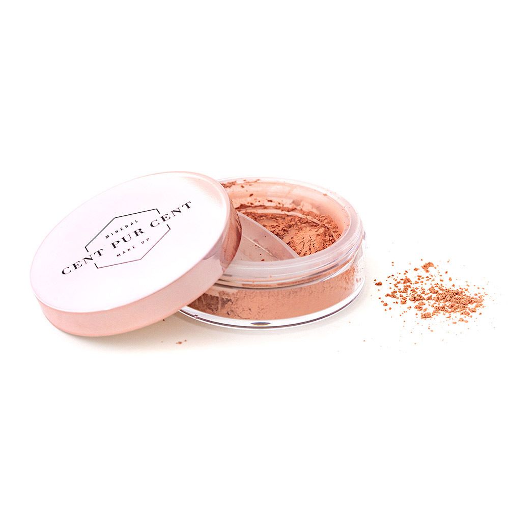 Cent Pur Cent fard à joues minéral en poudre libre Corail (7 g)