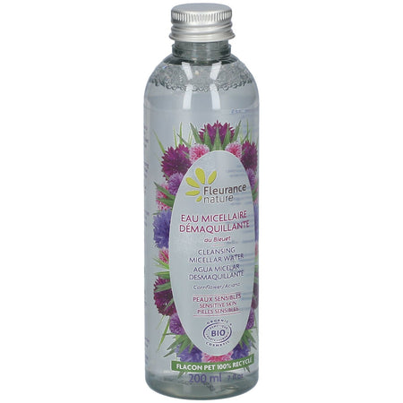 Fleurance Nature Eau Micellaire Démaquillante à l'Eau Florale de Bleuet Bio (200 ml)
