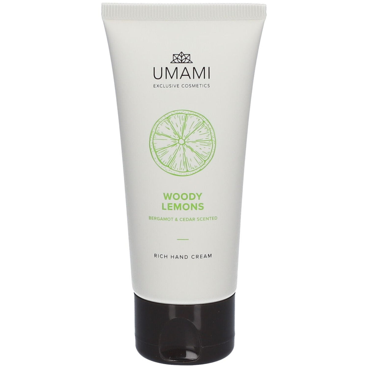 Umami Woody Lemons crème pour les mains riche Bergamote & Cèdre (50 ml)
