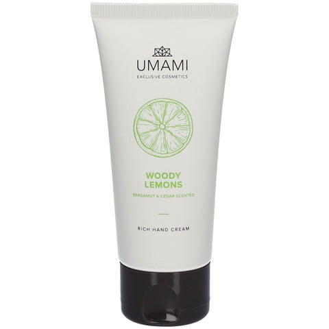 Umami Woody Lemons crème pour les mains riche Bergamote & Cèdre (50 ml)