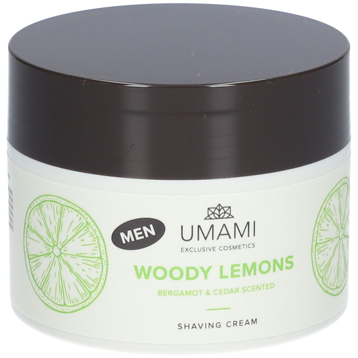 Umami Men Woody Lemons crème à raser Bergamote & Cèdre (250 ml)