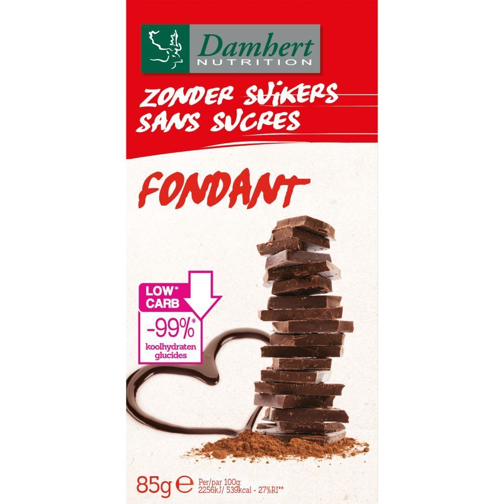 Damhert Fondant au chocolat sans sucre — 85 g