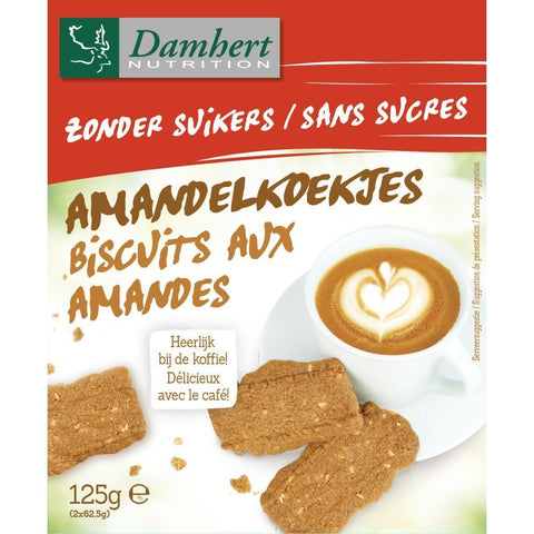 Damhert Mandelgebäck ohne Zucker (125 g)