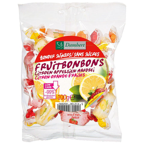 Damhert Sans Sucres Bonbons Tendres à goût de Fruit (100 g)