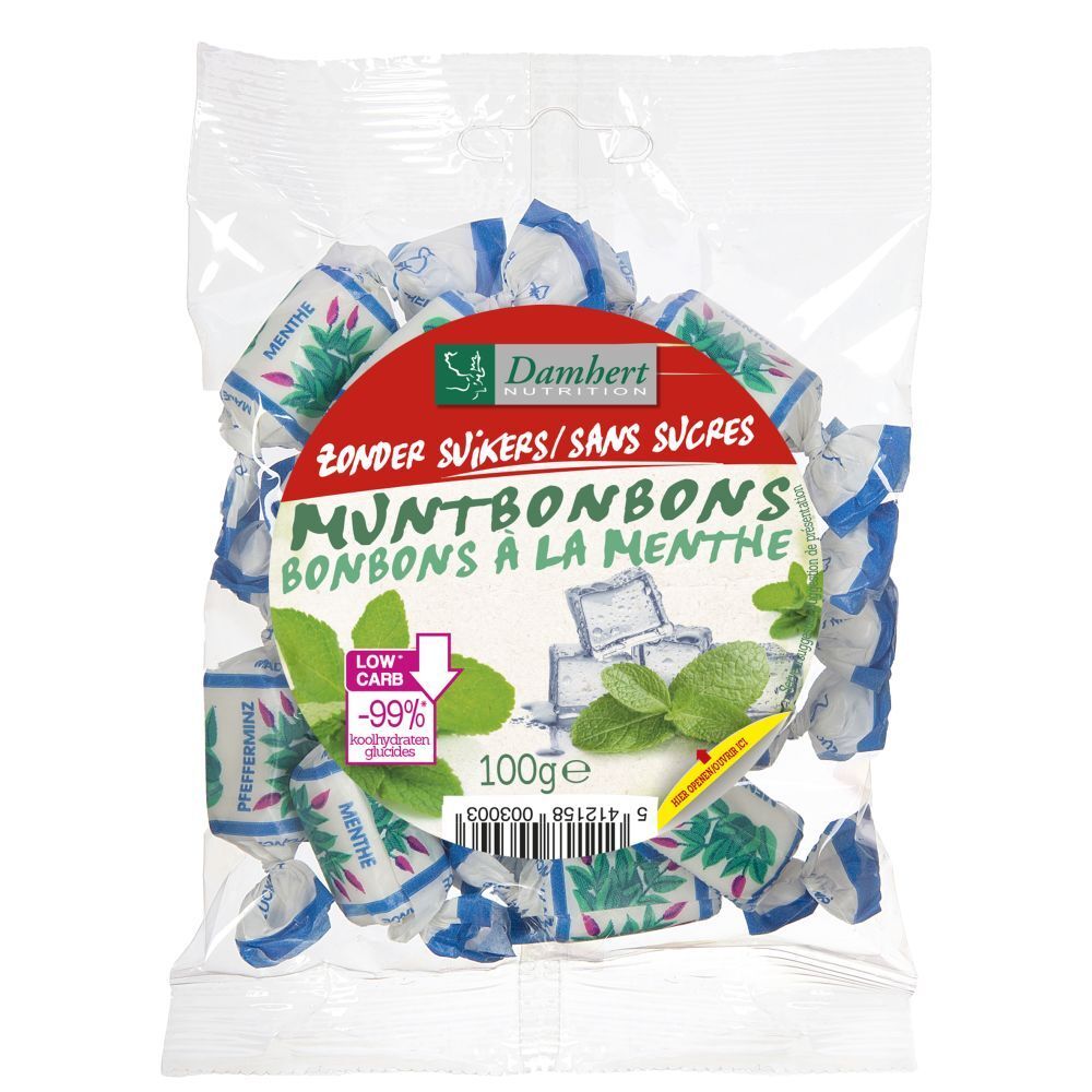 Damhert Bonbons Menthe poivrée (100 g)