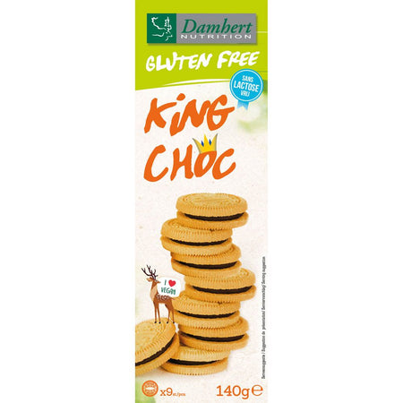 Damhert Gluten Free King Choc biscuits sans lactose (140 g)