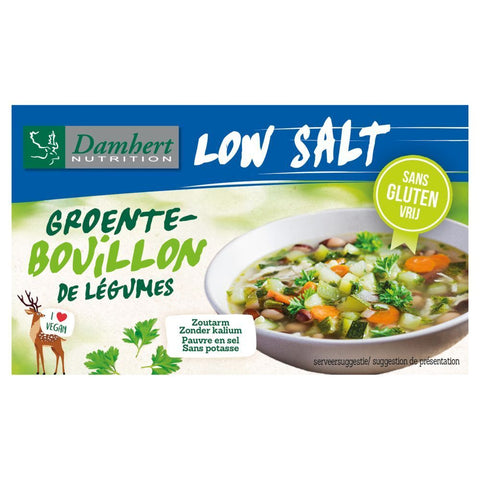 Damhert Cubes Bouillon de Légumes Pauvres en Sel et Sans Gluten (64 g)
