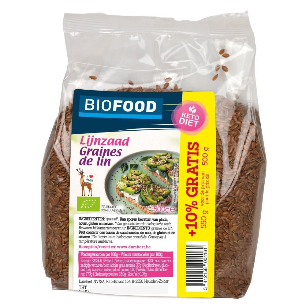 BIOFOOD Graines de lin bio (500 g)