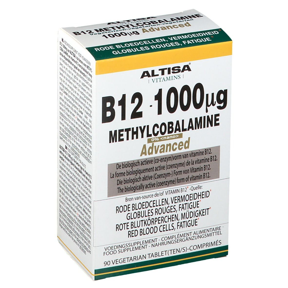 Altisa® Vitamine B12 1000mcg méthylcobalamine (90 comprimés)