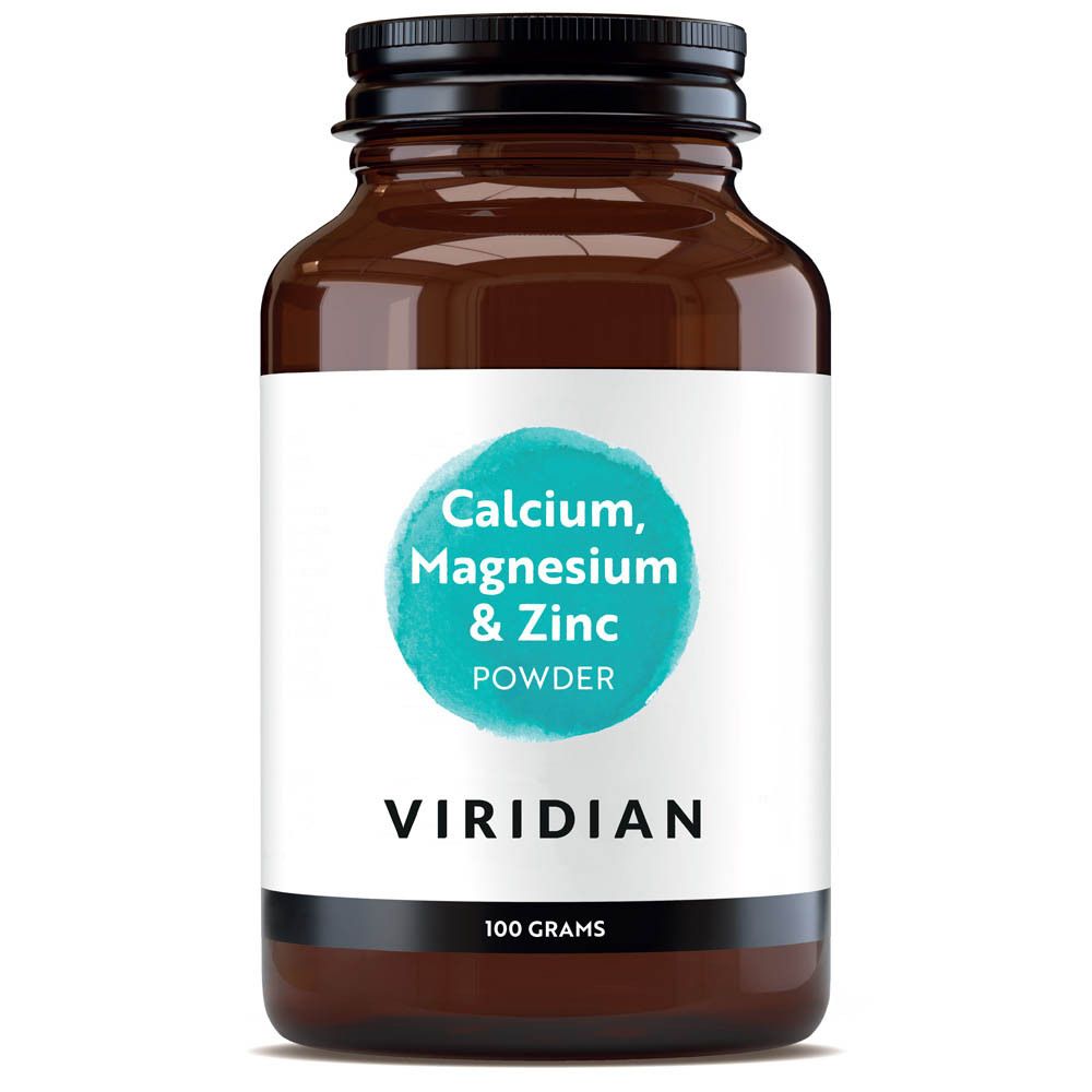 Viridian Calcium, magnésium et zinc poudre (100 g)