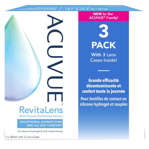 ACUVUE™ RevitaLens Trio + 3 Lens Cases — 3x360 ml