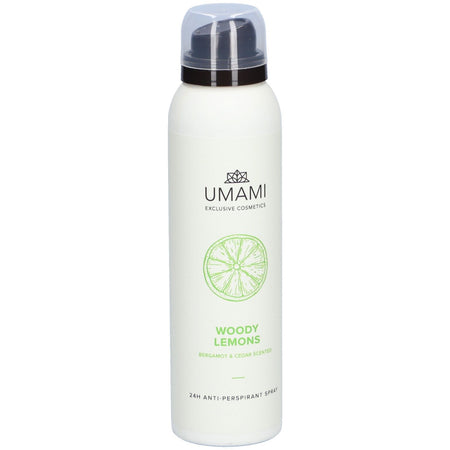 Umami Men Woody Lemons 24h spray anti-transpirant Bergamote & Cèdre (150 ml)