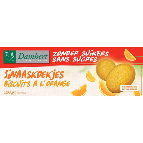 Damhert Sans Sucres Biscuits a l'Orange (160 g)