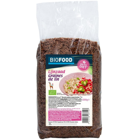 BIOFOOD Graines de lin BIO (1 kg)