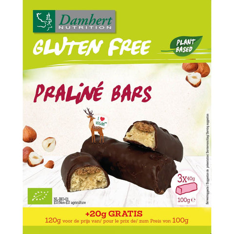 Damhert Gluten Free Barres Praliné (3x40 g)