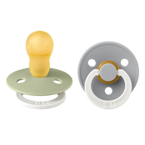 BIBS Tétine Glow in the Dark Sage - Cloud 18 mois+ (2 pièces)