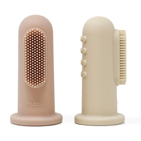 Mushie Bébé Brosse à Dents Shifting Sand + Blush (2 pièces)