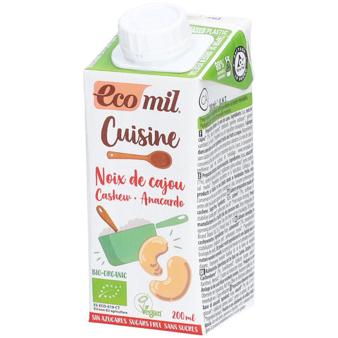 Ecomil Cuisine Cajou sans Sucre (200 ml)