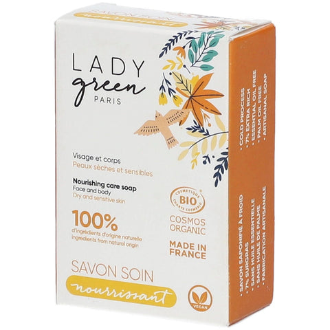 Lady Green savon bio nourrissant visage & corps (100 g)