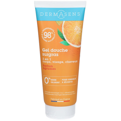 DERMASENS Rückfettendes 3-in-1 Duschgel Zitrusfrüchte (200 ml)