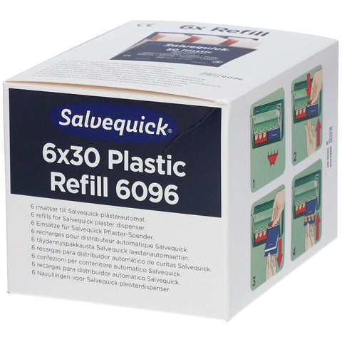 Holthaus Medical Salvequick® Fingerpflaster Nachfüllpackung, Kunststoff (6x30 Stück)