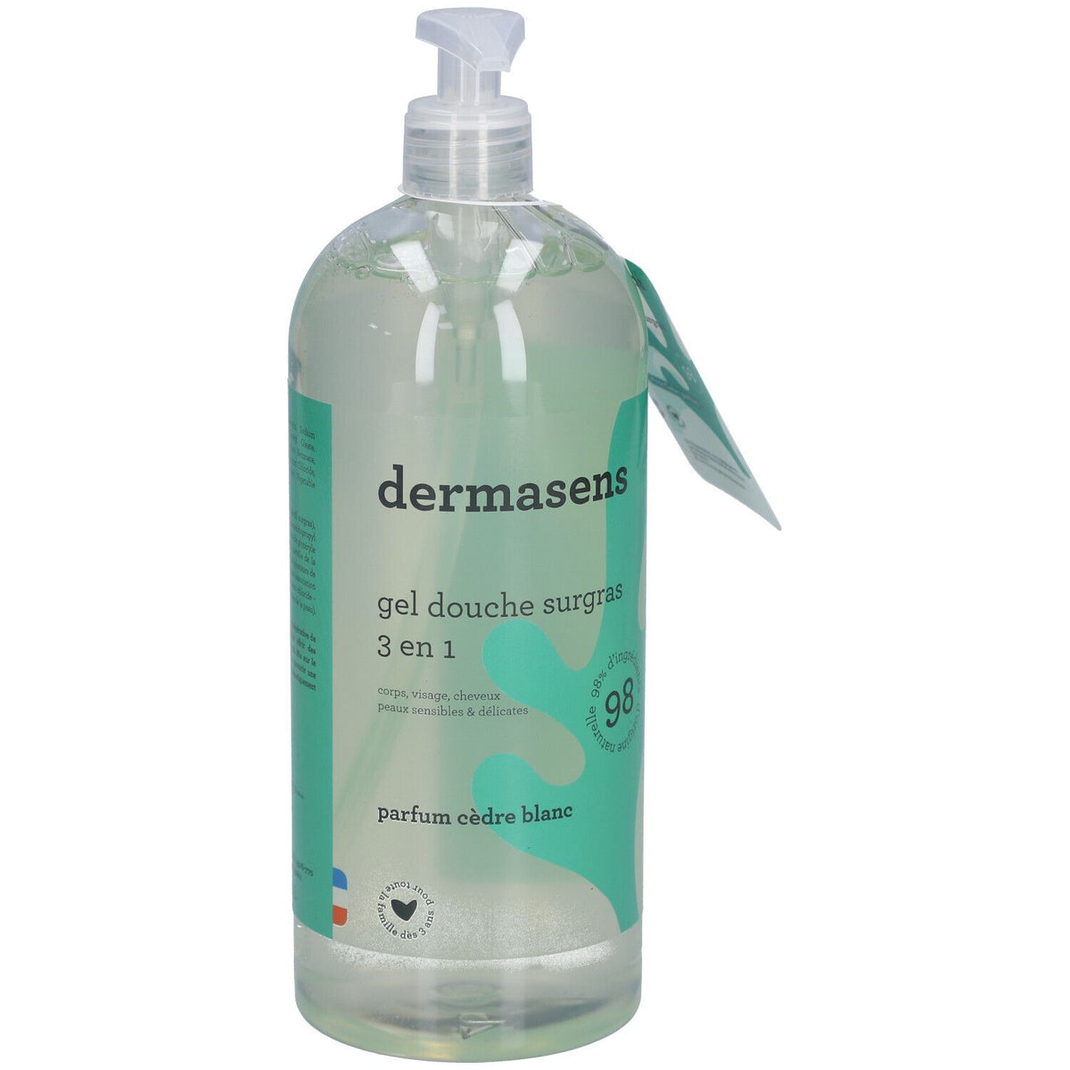 Dermasens Gel Douche Surgras 3 en 1 Parfum Cèdre blanc (1 l)