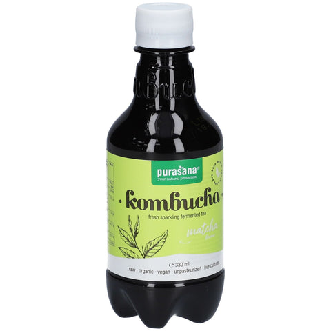 Purasana® Kombucha Matcha boisson saveur bio (330 ml)