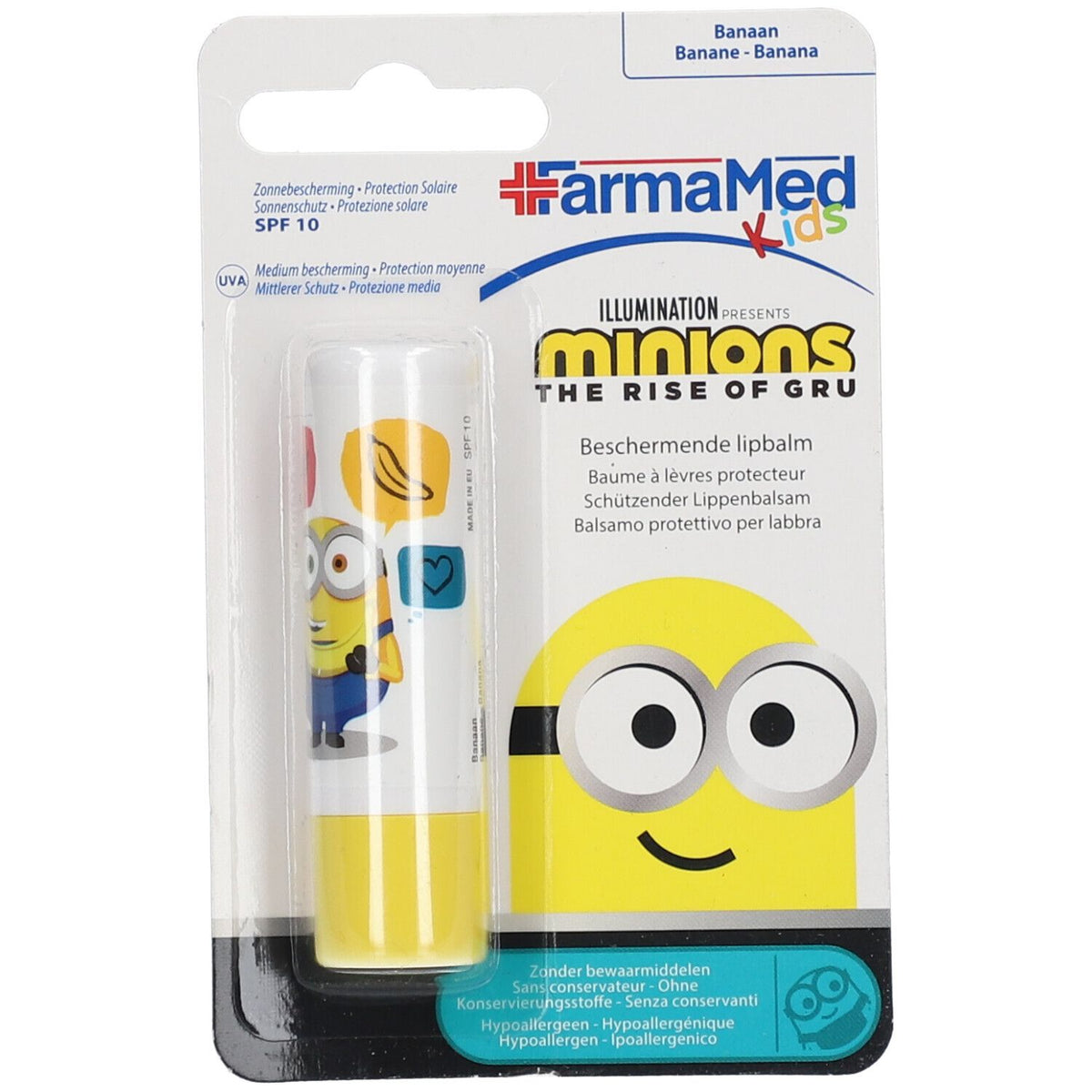FarmaMed Kids Minions Baume à Lèvres SPF10 (1 pièce)