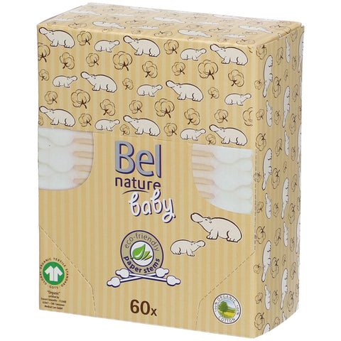 Bel Nature Baby Wattestäbchen (60 Stück)