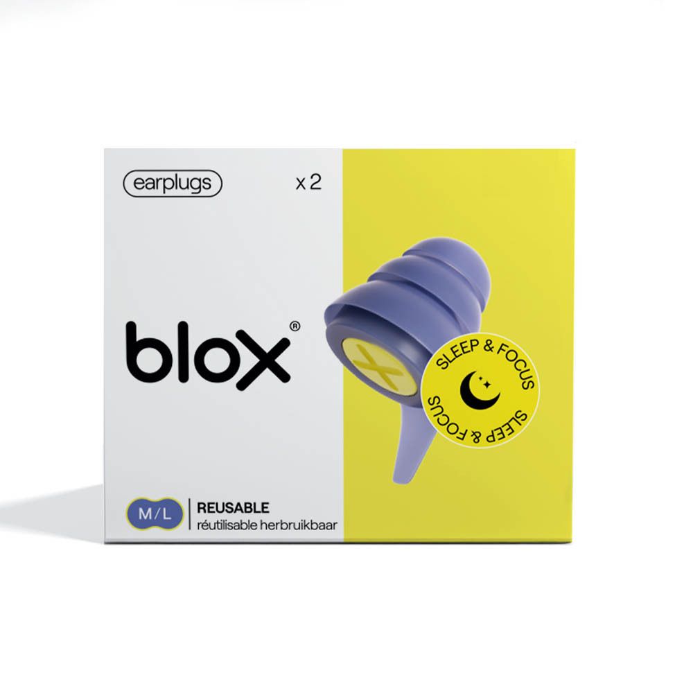 BLOX Sleep & Focus Bouchons d'Oreille Réutilisables M/L