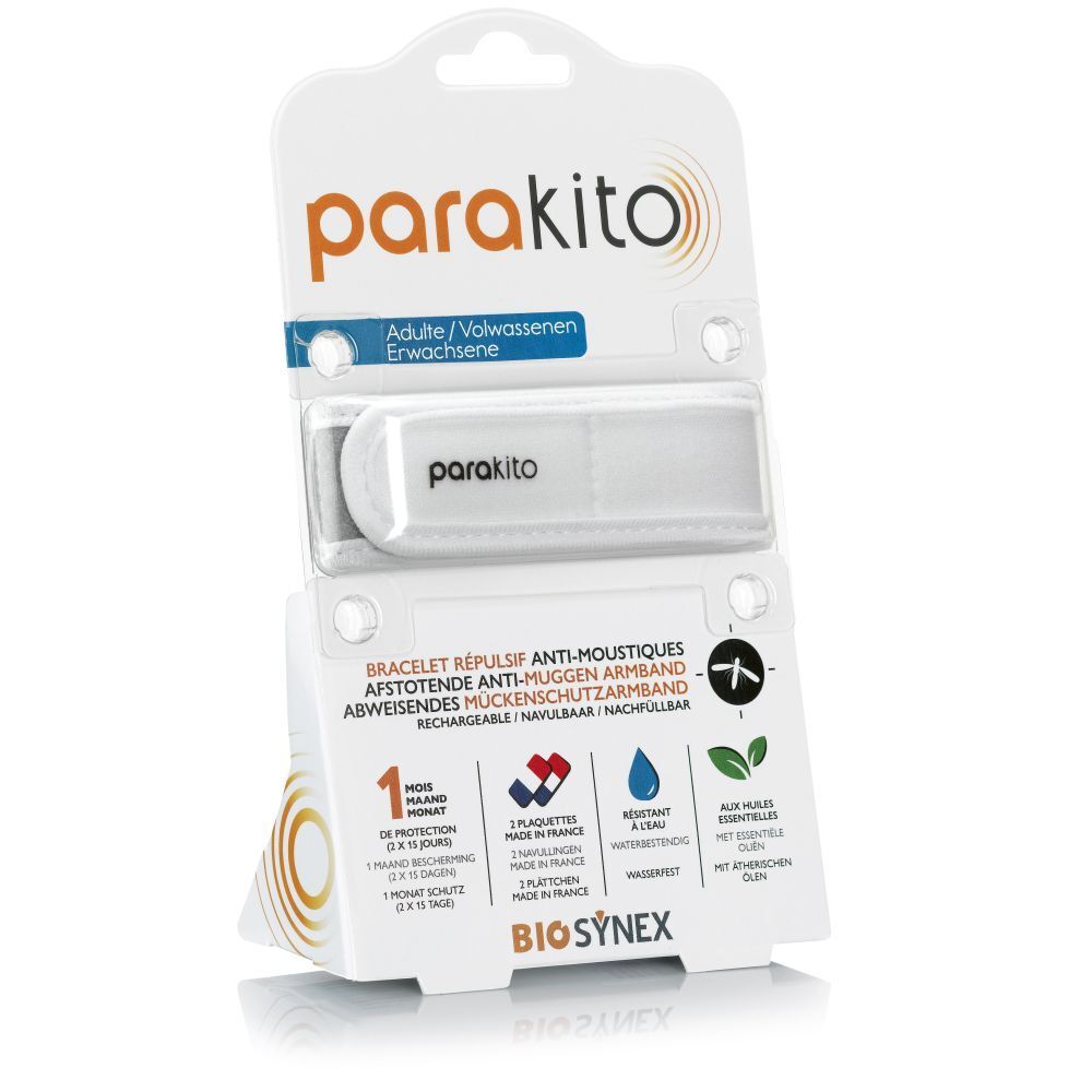 ParaKito bracelet anti-moustique adulte blanc (1 pièce)
