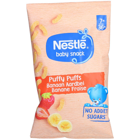 Nestlé® Puffy Puffs – Banane Erdbeere (28 g)