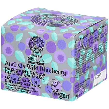 Blueberry Siberica Masque de Nuit Réparateur Myrtille Sauvage Anti-Ox (50 ml)