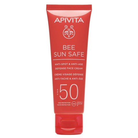 Apivita Bee Sun Safe Anti-Spot & Anti-Ageing Face Cream Tinted SPF50
