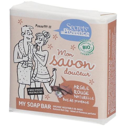 Secrets de Provence savon bio à l'argile rouge (100 g)