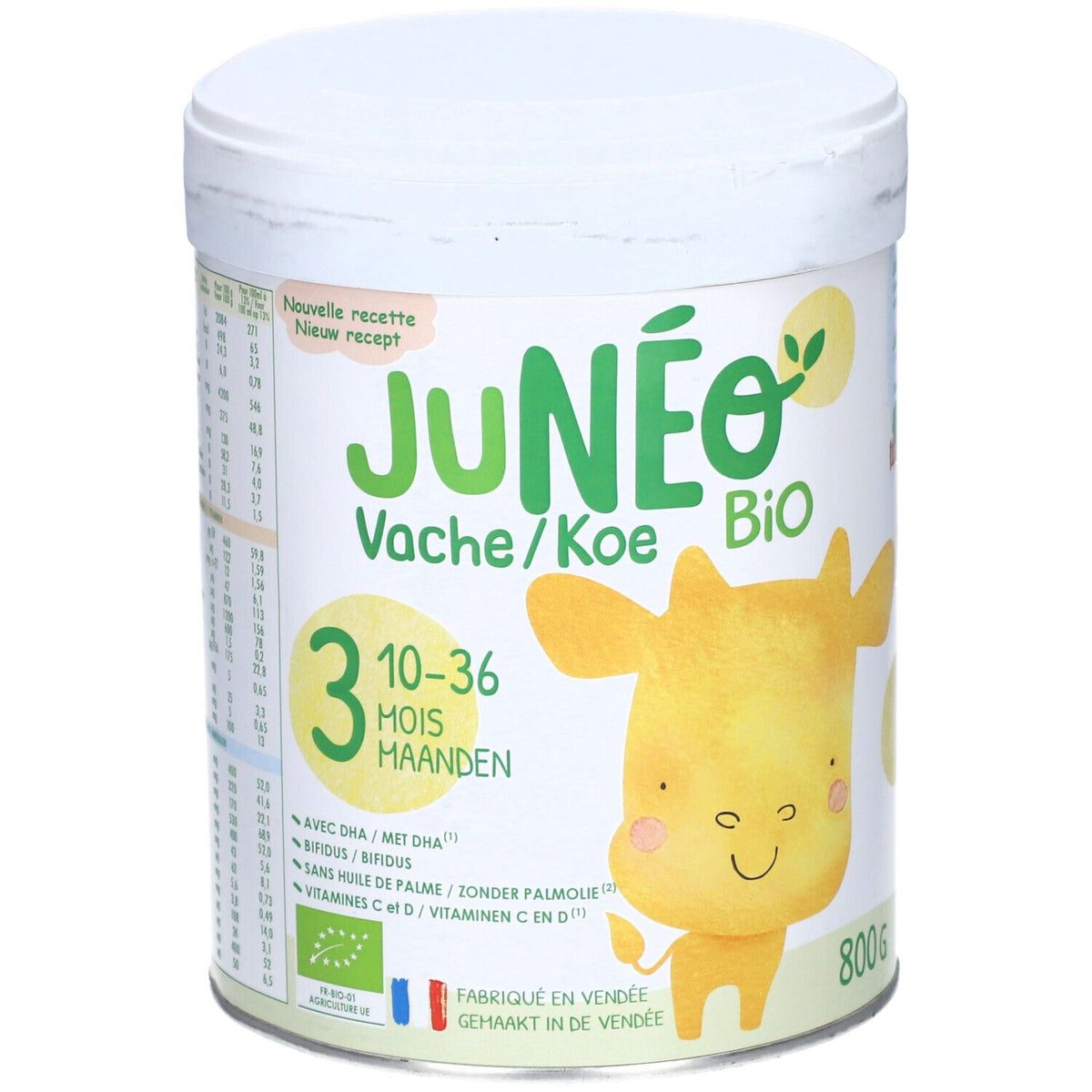 Junéo Lait de vache en poudre 3 10-36 mois (800 g)