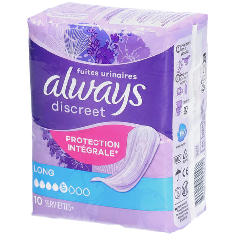 Always Discreet Blasenschwäche Kompletter Schutz Einlagen (10 Stück)